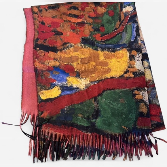 Abstract Multicolor Scarf - Picture 2 of 4